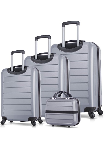 Ruby Abs 4'Lü Travel Valiz Seti Gri