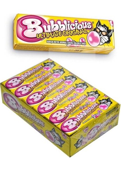 Bubblicious Karışık Meyve Aromalı 38 gr Balonlu Sakız 18 Adet