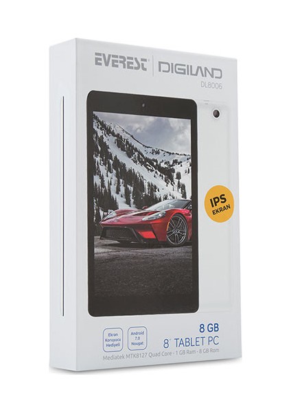 Digiland DL8006 Beyaz Wifi+BT4.0 Çift Kamera 8" Tablet