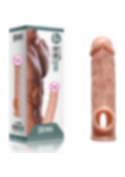 16 cm Ten Rengi Penis Kılıfı Uzatmalı Prezervatif + 10 ml Lub