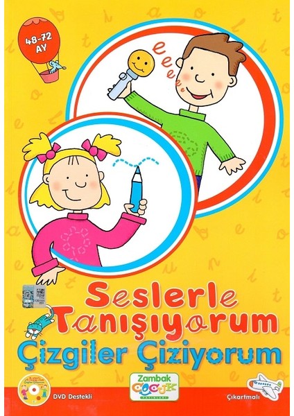 Seslerle Tanışıyorum Çizgiler Çiziyorum Kitabı+Cd