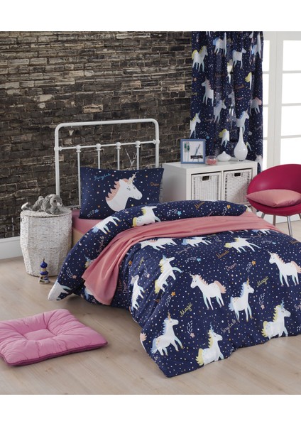 Eponj Home Kolay Ütülenir Nevresim Takımı Tek Kişilik MagicUnicorn Laci