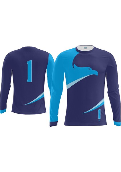 Eagle Mavi Kaleci Forması Sünger Takviyeli Kaleci Kazağı