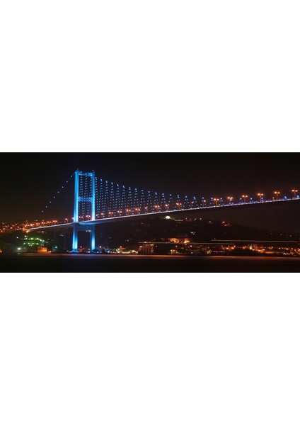 Boğaz Köprüsü Gece Manzarası Fotoğraf Kanvas Tablo fiyatları