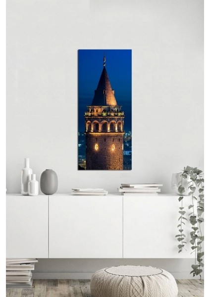 Galata Kulesi Gece Fotoğraf Kanvas Tablo