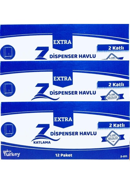 Extra Z Dispenser Havlu 150'li 12 Paket