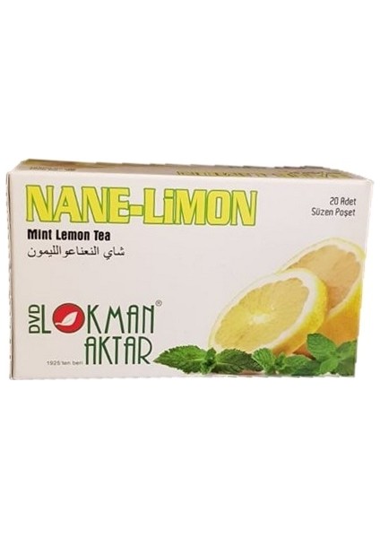Nane Limon Çayı 20 Adet Süzen Poşet Net 40 gr