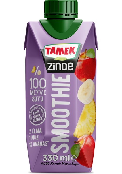 Zinde Smoothie Elma-Muz-Ananas 330 ml