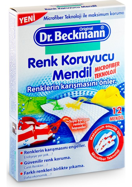 Dr Beckmann Renk Koruyucu Mendil 12 adet