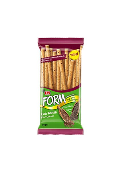 Form Kraker Çıtır Çubuk Haşhaşlı Keten Tohumlu 50 Gr