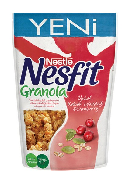 Nesfit Gevrek Granola Kırmızı Meyveli 300 Gr