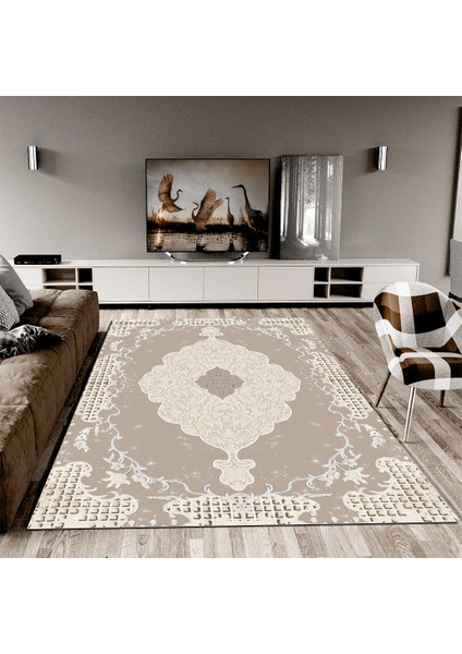 Kaymaz Taban Yıkanabilir Mat Mozaik Desenli Dijital Baskılı Halı RSP113