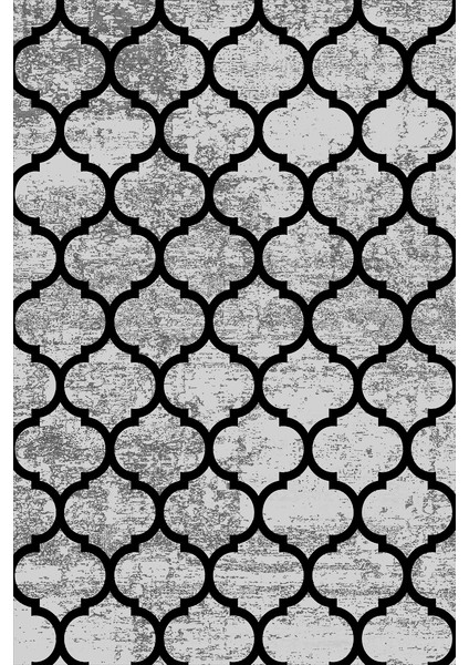 Kaymaz Taban Yıkanabilir Geometrik Oval Desenli Dijital Baskılı Halı RSP1501