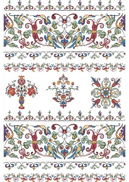 Kaymaz Taban Yıkanabilir İşleme Desenli Dijital Baskılı Halı RSP1509