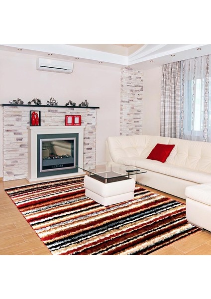 Kaymaz Taban Yıkanabilir Çizgi Desenli Dijital Baskılı Halı RSP181