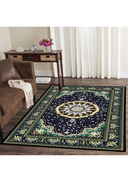 Kaymaz Taban Yıkanabilir Papatya Yumağı Desenli Dijital Baskılı Halı RSP184