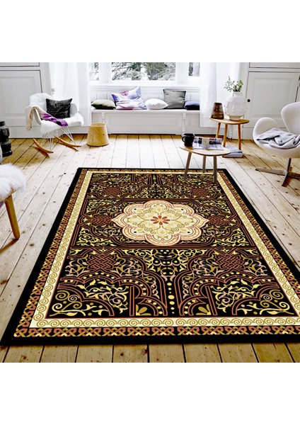 Kaymaz Taban Yıkanabilir Modern Osmanlı Saray Desenli Dijital Baskılı Halı RSP201