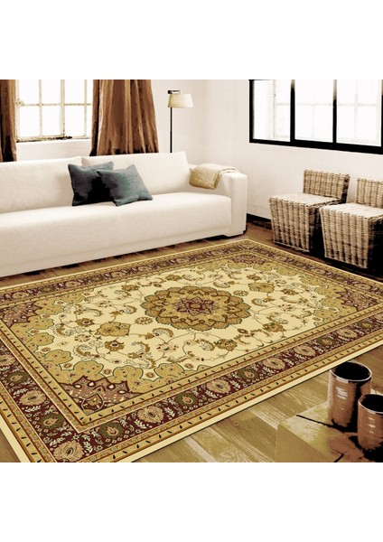 Kaymaz Taban Yıkanabilir Yıldız Motifli Osmanlı Desenli Dijital Baskılı Halı RSP208