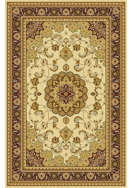 Kaymaz Taban Yıkanabilir Yıldız Motifli Osmanlı Desenli Dijital Baskılı Halı RSP208