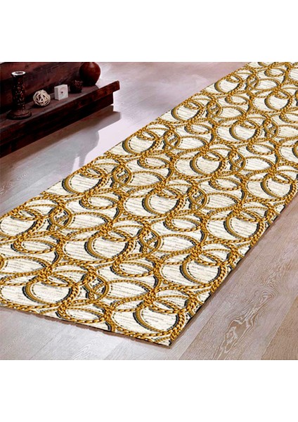 Kaymaz Taban Yıkanabilir Halka Desenli Dijital Baskılı Halı RSP241
