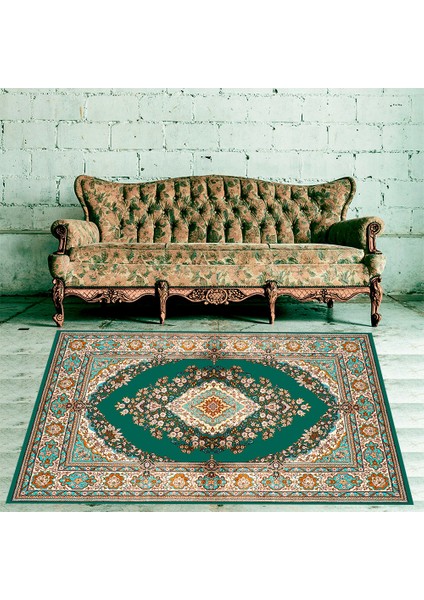 Kaymaz Taban Yıkanabilir Osmanlı Motifli Dijital Baskılı Halı RSP43