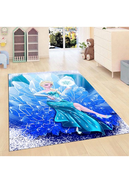 Kaymaz Taban Yıkanabilir Elsa Desenli Dijital Baskılı Halı RSP56