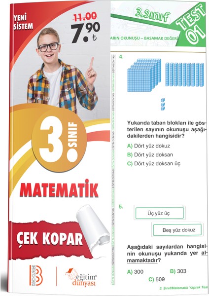 & Benim Hocam Yayınları - 3. Sınıf Matematik Çek Kopar Yaprak Test