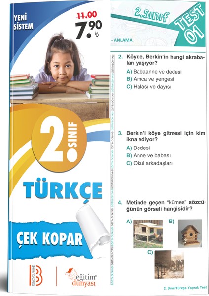& Benim Hocam Yayınları - 2. Sınıf Türkçe Çek Kopar Yaprak Test