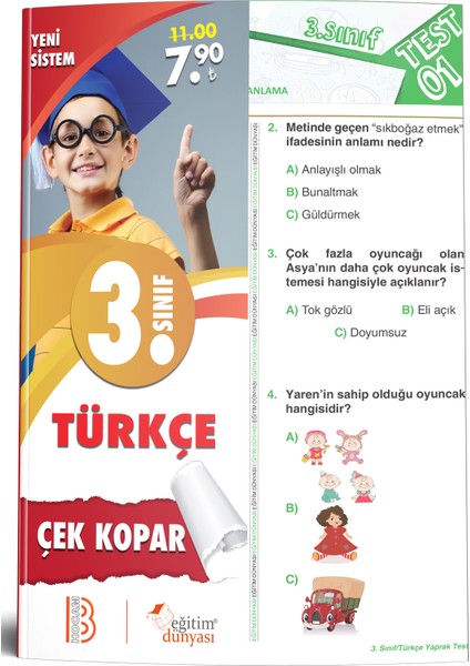 & Benim Hocam Yayınları - 3. Sınıf Türkçe Çek Kopar Yaprak Test