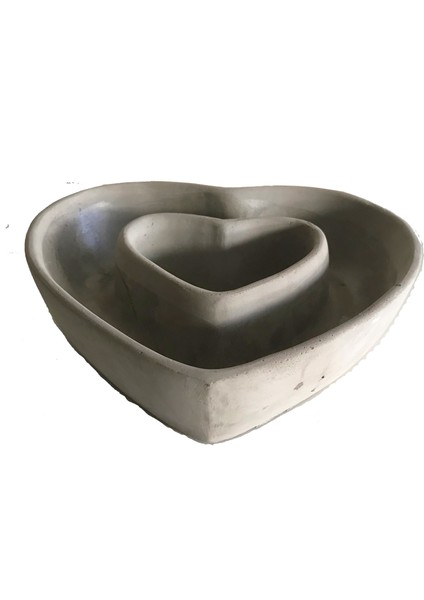 Minia Bahçe Kalp Şeklinde Beton Saksı modelleri