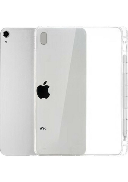 Apple iPad Pro 12.9" Kılıf Kalem Yuvalı Silikon TPU Şeffaf