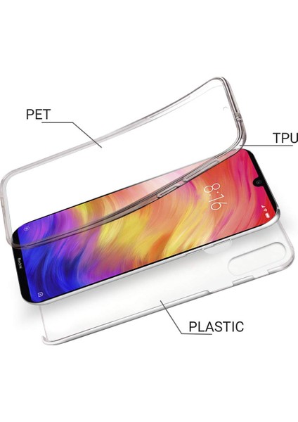 Xiaomi Redmi Note 8 360 Ön Silikon Arka Sert Mika Tam Korumalı Kılıf