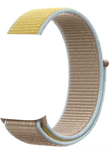 Apple Watch Uyumlu 38mm Kılıf Kumaş Cırt Cırt Kordon Velcro Gold