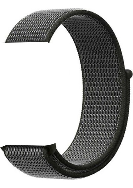 Apple Watch Uyumlu 42mm Kumaş CırtCırt Kordon Velcro Siyah