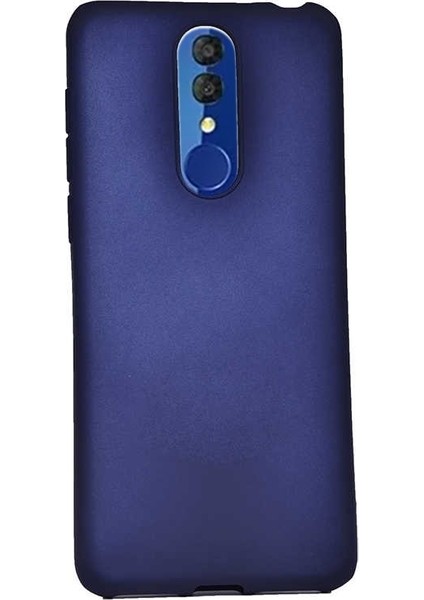 Alcatel 3 2019 Kılıf Premier Silikon Esnek Koruma + Nano Glass Lacivert