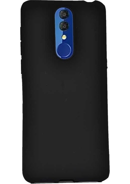 Alcatel 3 2019 Kılıf Premier Silikon Esnek Koruma + Nano Glass Siyah