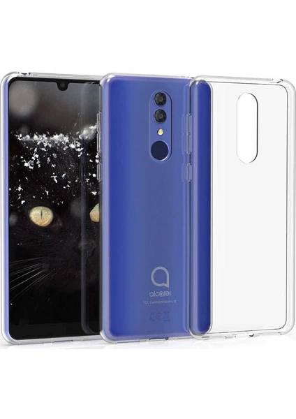 Tekno Grup Alcatel 3 2019 Kılıf Darbe Emici Süper Silikon Kılıf Şeffaf