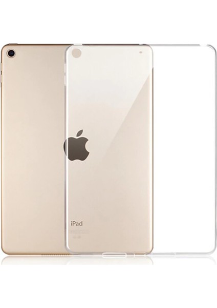 Apple iPad 10.2'' Kılıf Darbe Emici Süper Silikon Kılıf Şeffaf + Nano Ekran Koruyucu