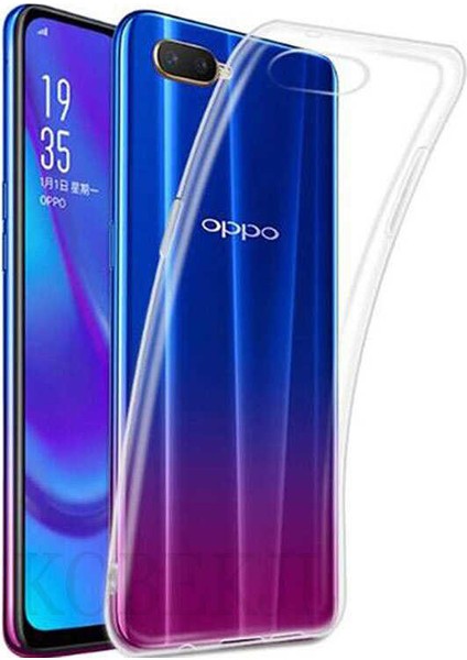 Oppo Rx17 Neo Kılıf Darbe Emici Süper Silikon Kılıf Şeffaf + Tam Kaplayan 5D Cam