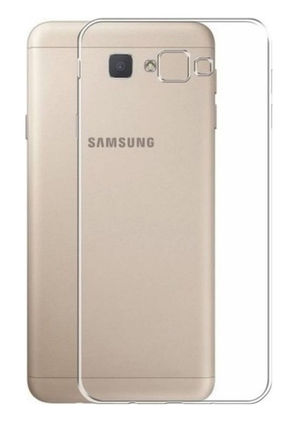 Samsung Galaxy J7 Prime Kılıf Darbe Emici Süper Silikon Kılıf Şeffaf + Tam Kaplayan 5D Cam