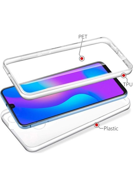 Samsung Galaxy M10s Kılıf Ön Arka Silikon Koruma Şeffaf