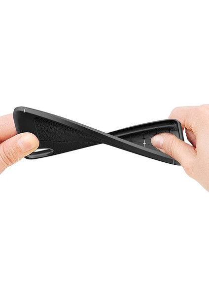 Xiaomi Redmi 7A Kılıf Niss Silikon Deri Görünümlü + Nano Glass Siyah modelleri