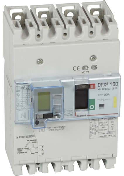 Dpx³ 160 Serisi Kaçak Akımlı Kompakt Şalter 4 Kutup Icu:16Ka - 100A 400V Ac