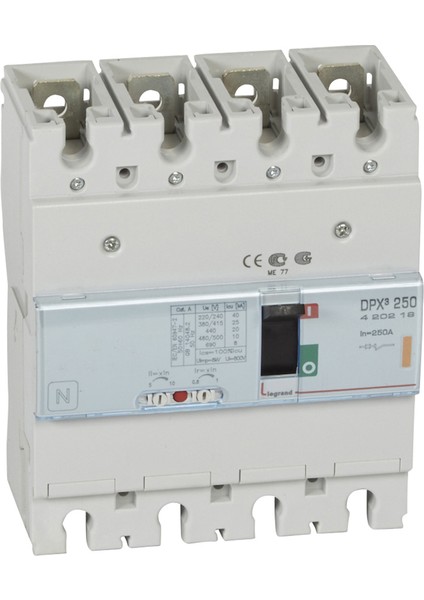 Dpx³ 250 Serisi Kompakt Şalter 4 Kutup Icu:25Ka Standart Tip 250A 400V Ac