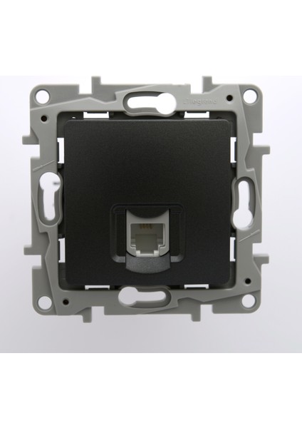 Salbei Serisi Antrasit 1 Çıkışlı RJ11 Telefon Prizi Çerçevesiz