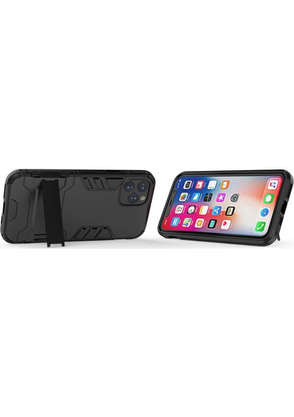 Apple iPhone 11 Pro Max Alfa Serisi Armor Standlı Perfect Koruma Kılıf - Siyah fırsatları