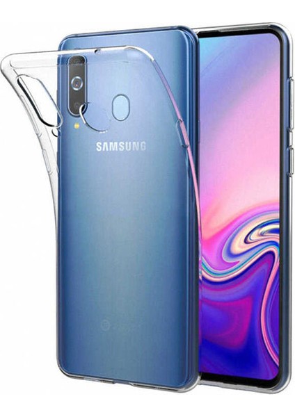 Samsung Galaxy A40s Ultra İnce 0.2 mm Soft Silikon Kılıf - Şeffaf