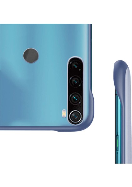 Xiaomi Redmi Note 8 Frameless Serisi Sert Rubber Kılıf - Mavi