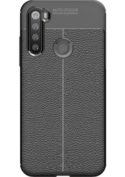 Xiaomi Redmi Note 8 Leather Tpu Silikon Kılıf - Siyah