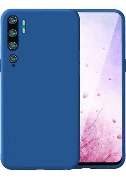 Xiaomi Mi Note 10 Kılıf Mat Premium Silikon Kılıf Lacivert